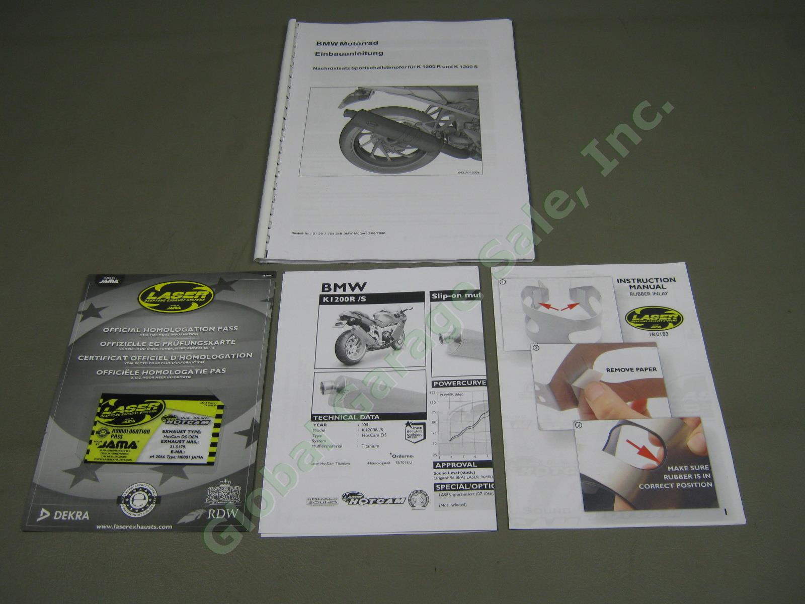 Jama Laser HotCam DS Titanium Exhaust For 05-08 BMW K1200R/K1200S Motorcycles NR 6