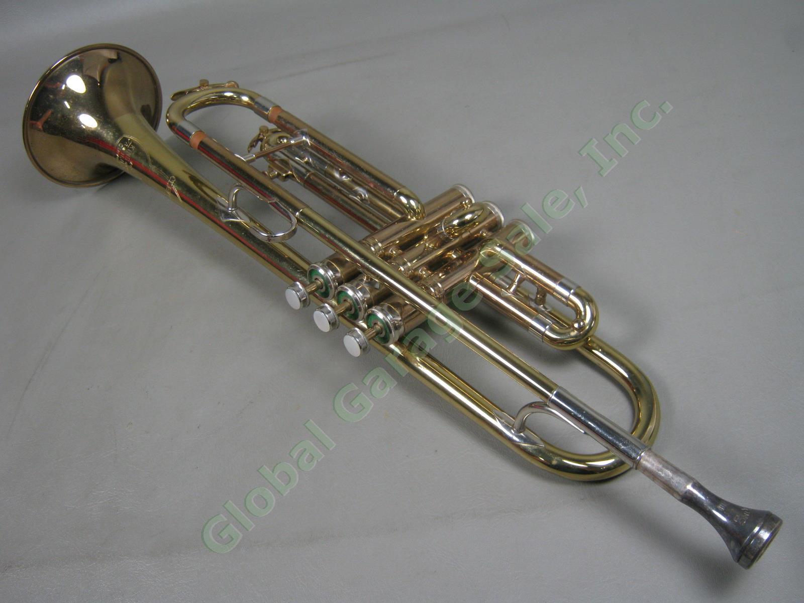 Vtg 1920s H.N White King Cleveland Superior Trumpet 102221 M18 Mouthpiece Case + 3