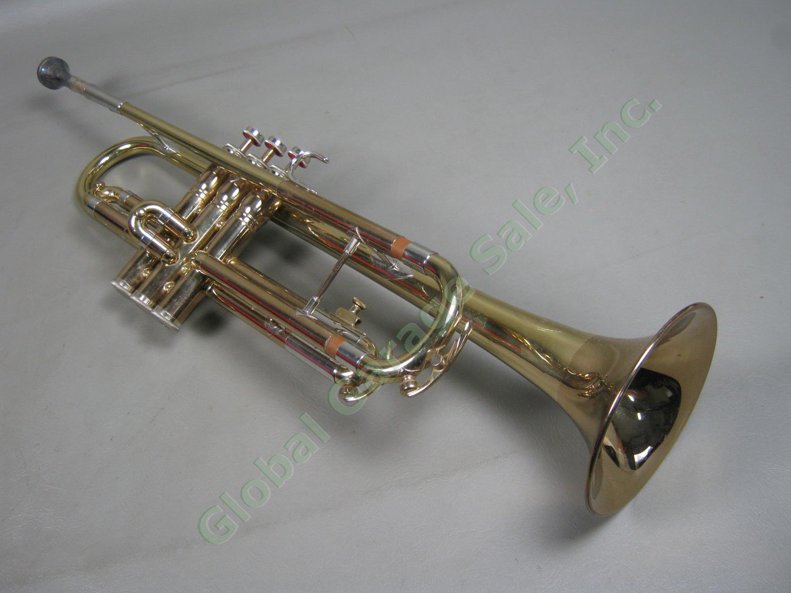 Vtg 1920s H.N White King Cleveland Superior Trumpet 102221 M18 Mouthpiece Case + 4