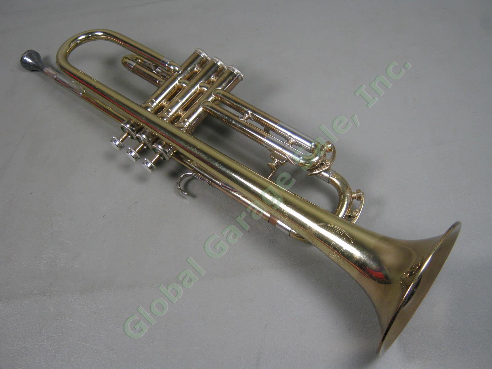 Vtg 1920s H.N White King Cleveland Superior Trumpet 102221 M18 Mouthpiece Case + 5