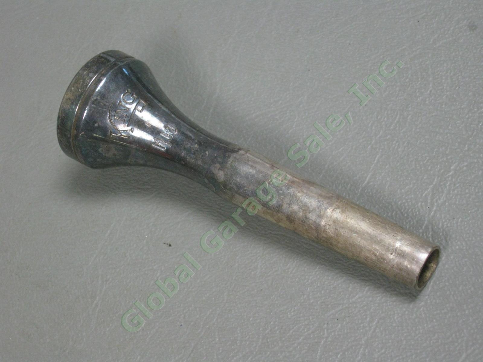 Vtg 1920s H.N White King Cleveland Superior Trumpet 102221 M18 Mouthpiece Case + 9