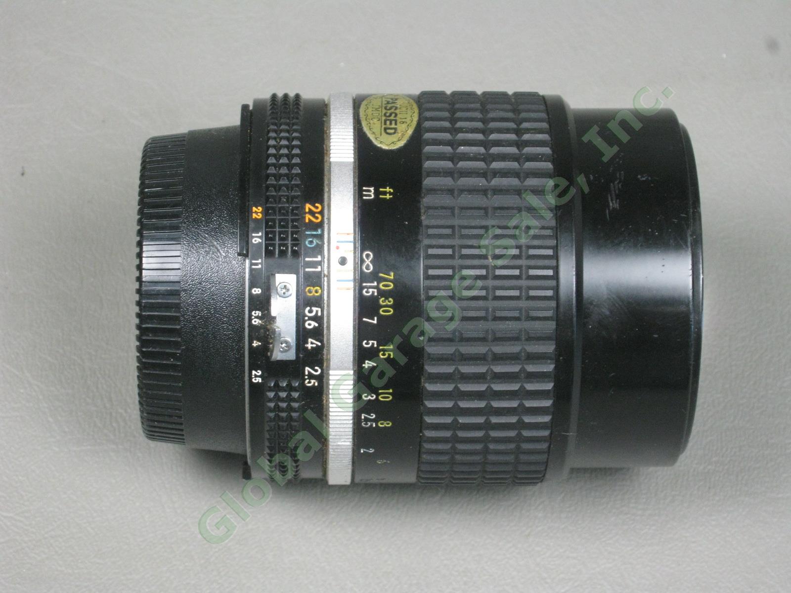 Nikon Nikkor 105mm 1:2.5 f/2.5 Telephoto Camera Lens No Reserve Price!