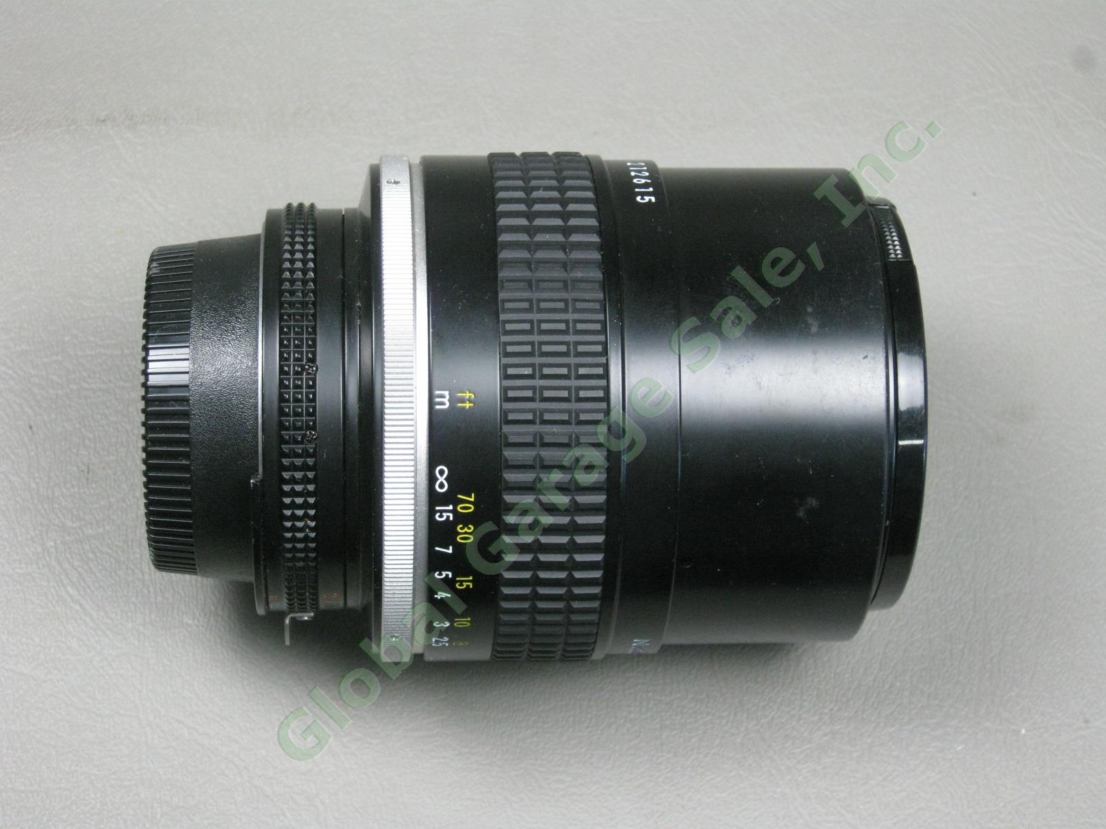 Nikon Nikkor 105mm 1:1.8 f/1.8 Telephoto Camera Lens #212615 Nice! No Reserve! 1