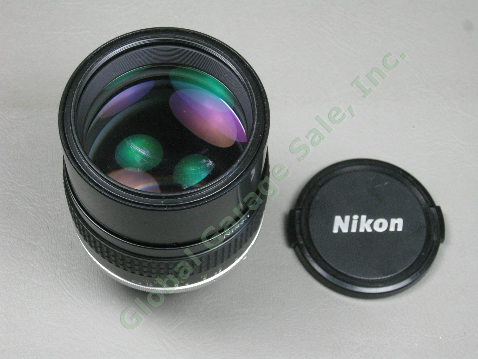 Nikon Nikkor 105mm 1:1.8 f/1.8 Telephoto Camera Lens #212615 Nice! No Reserve! 3