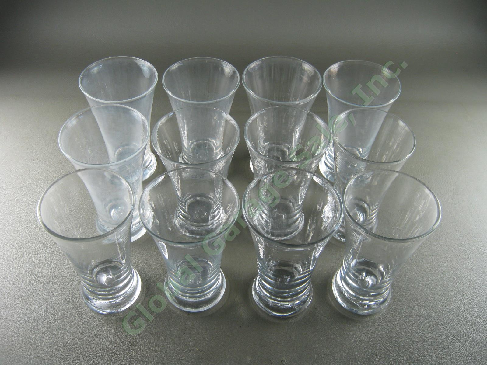 12 Vtg Colonial Williamsburg Raleigh Tavern Glassware Water Glass Set Lot 5" NR!