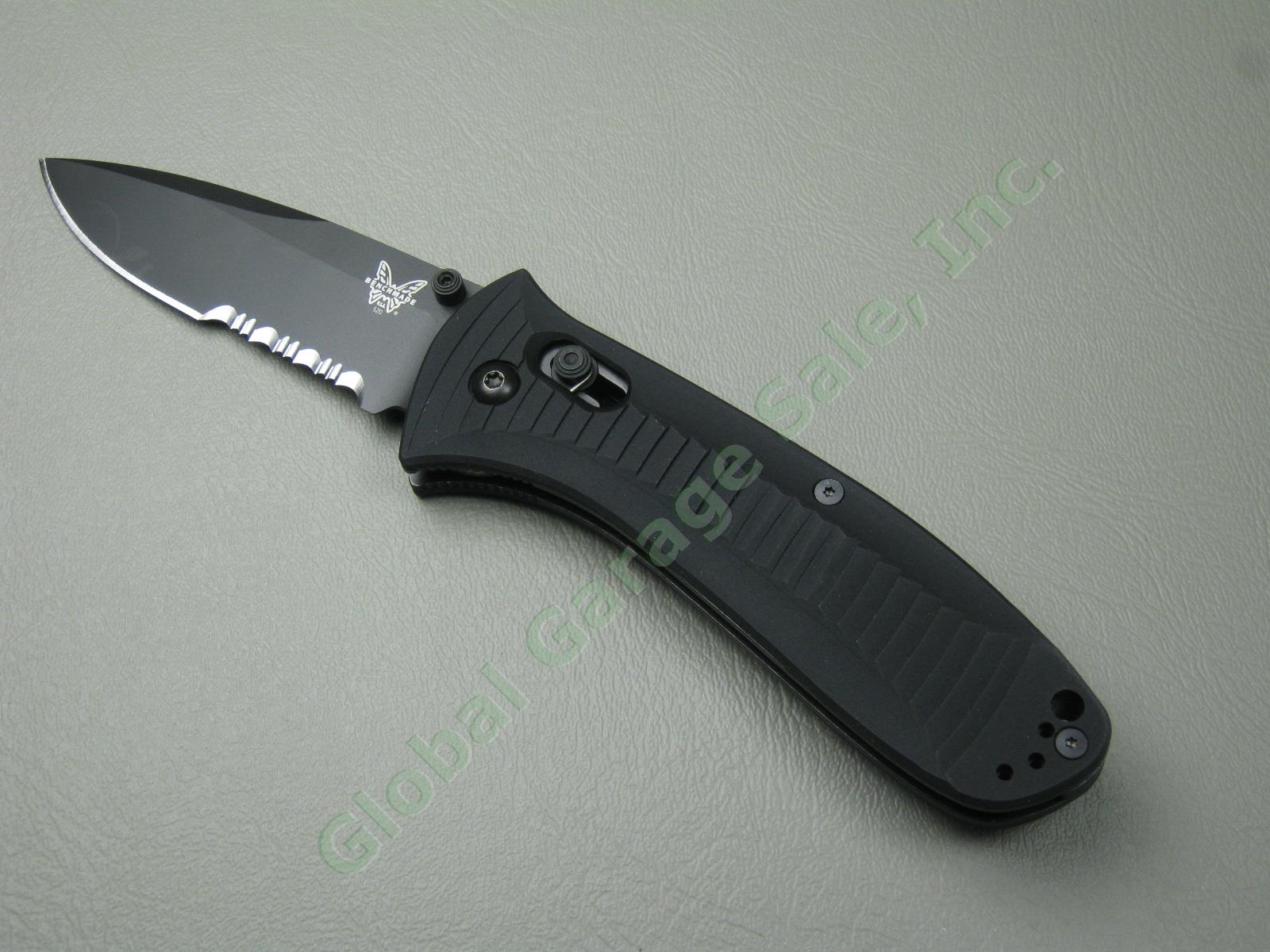 NEW Benchmade 520SBK Presidio Axis ComboEdge BK1 Coated Black Blade Fold Knife 1