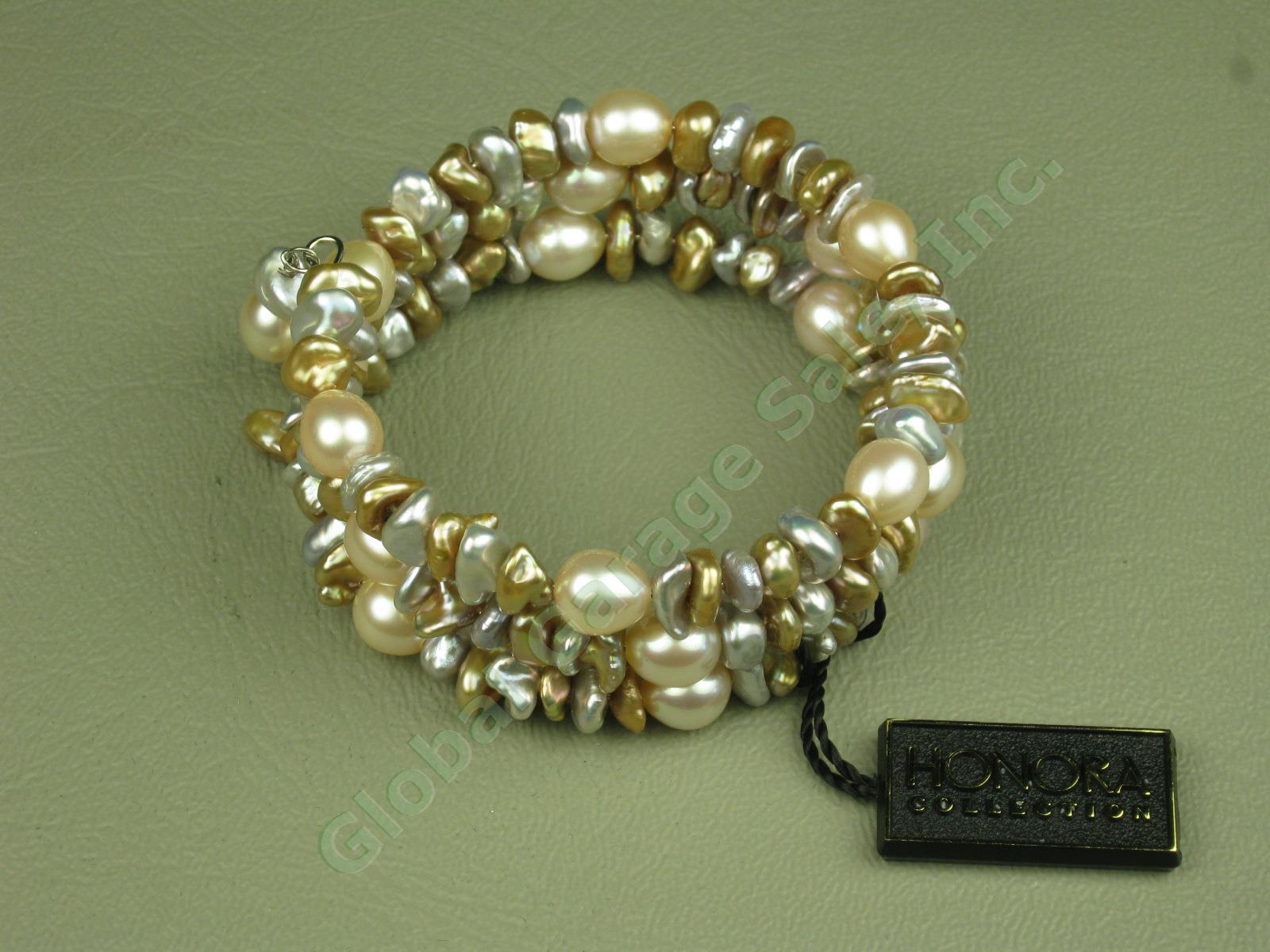 15 NWT QVC Honora Lot Culture Pearl 14k Gold Sterling Necklace Bracelet Earring 3