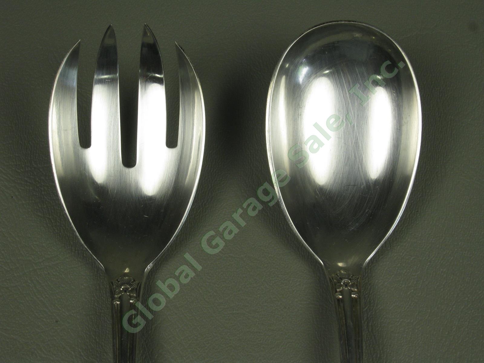 Antique Wilkins Sohne HJ Wilm German 800 Silver 10" Serving Fork Spoon 189 Grams 1
