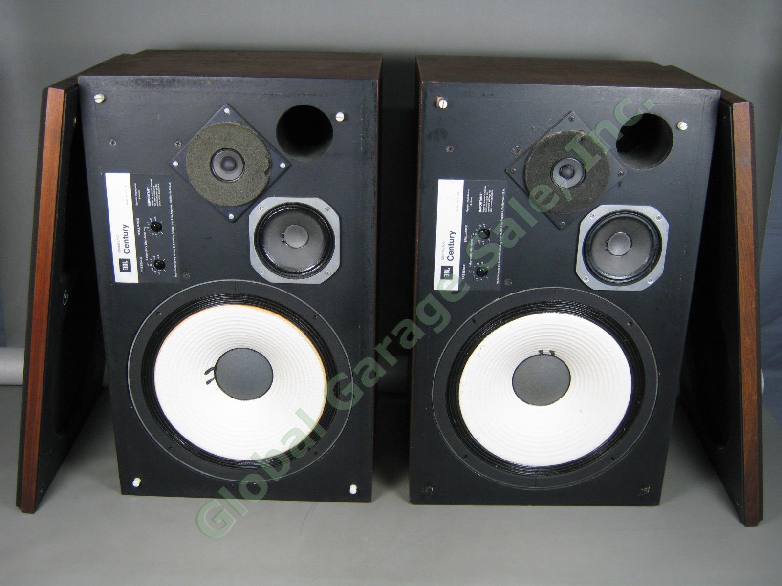 Vintage All Original JBL Century L100 Stereo Speakers Walnut Finish Great Sound! 1