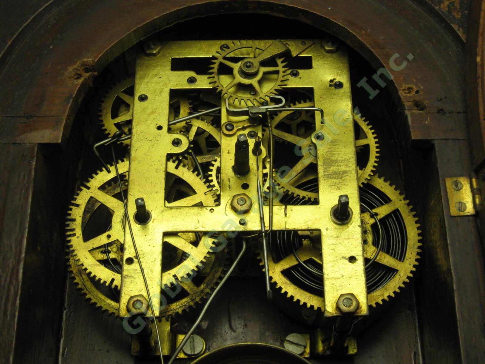 Vtg Antique New Haven Eight 8-Day Shelf Mantle Clock Indicator Pendulum Pat 1881 3