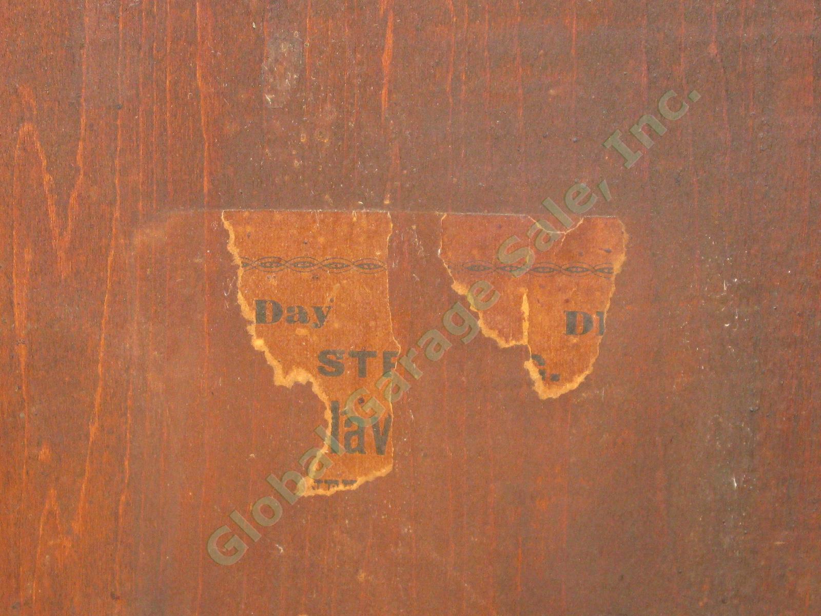 Vtg Antique New Haven Eight 8-Day Shelf Mantle Clock Indicator Pendulum Pat 1881 9