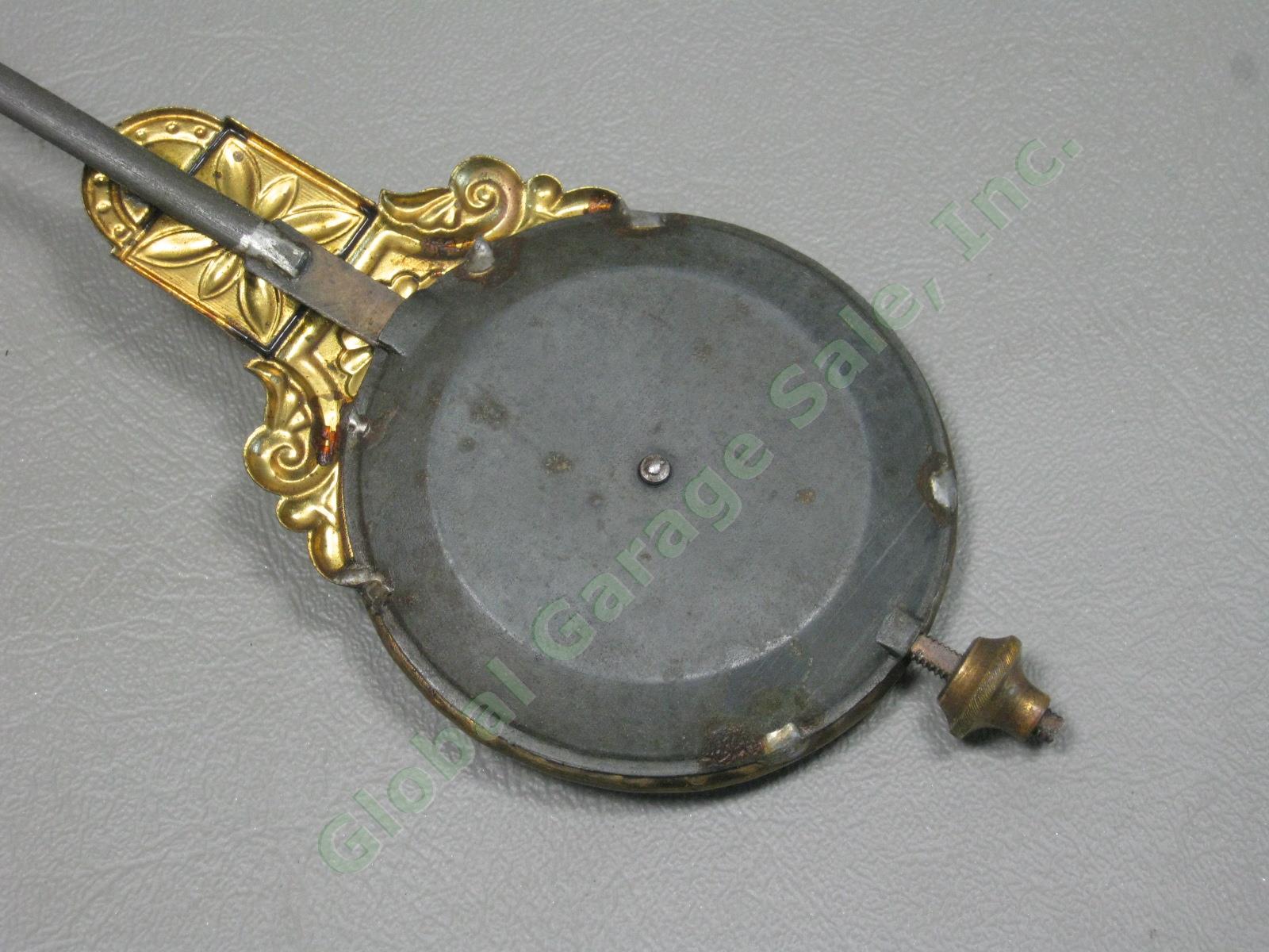 Vtg Antique New Haven Eight 8-Day Shelf Mantle Clock Indicator Pendulum Pat 1881 13