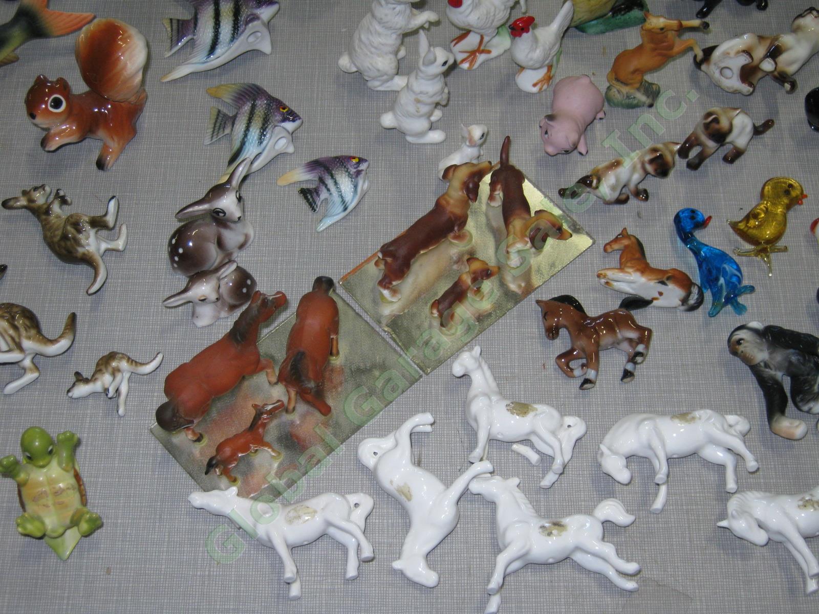 Vtg 1960s 1970s Ceramic Porcelain Bone China Glass Animal Figurines Lefton Japan 2