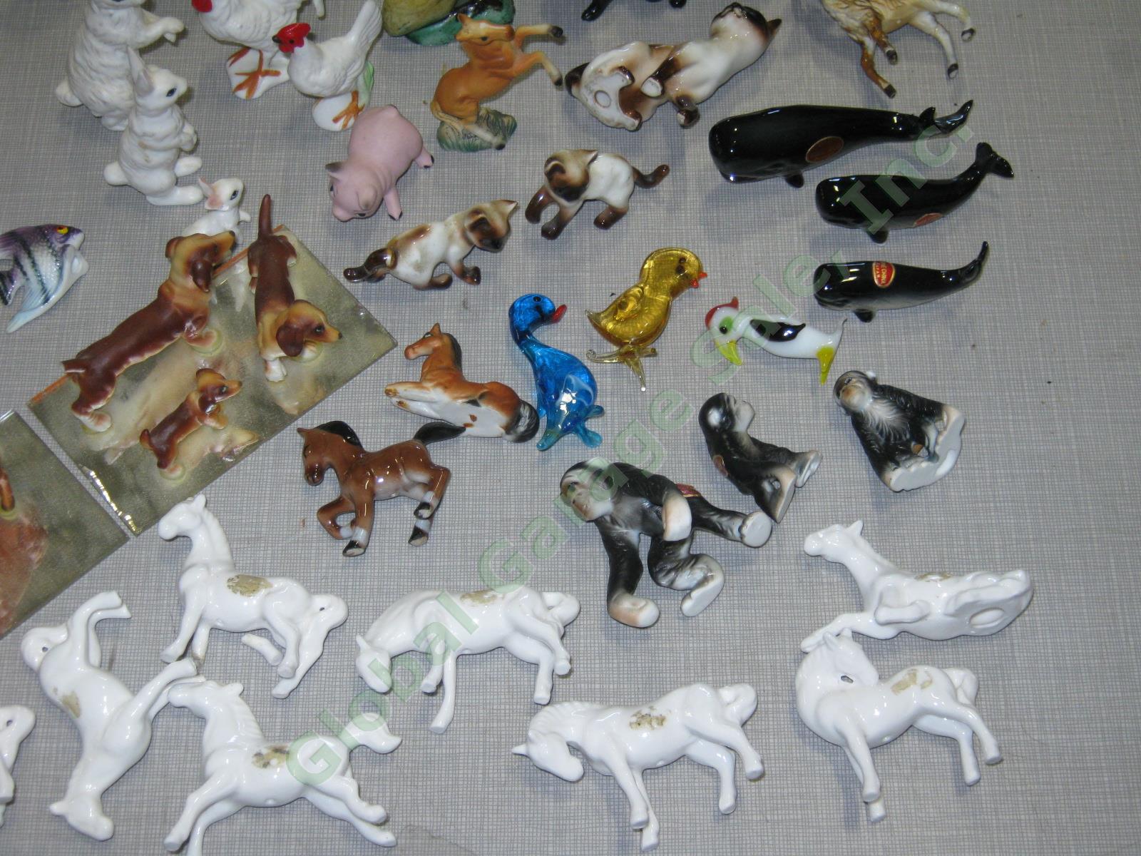 Vtg 1960s 1970s Ceramic Porcelain Bone China Glass Animal Figurines Lefton Japan 3