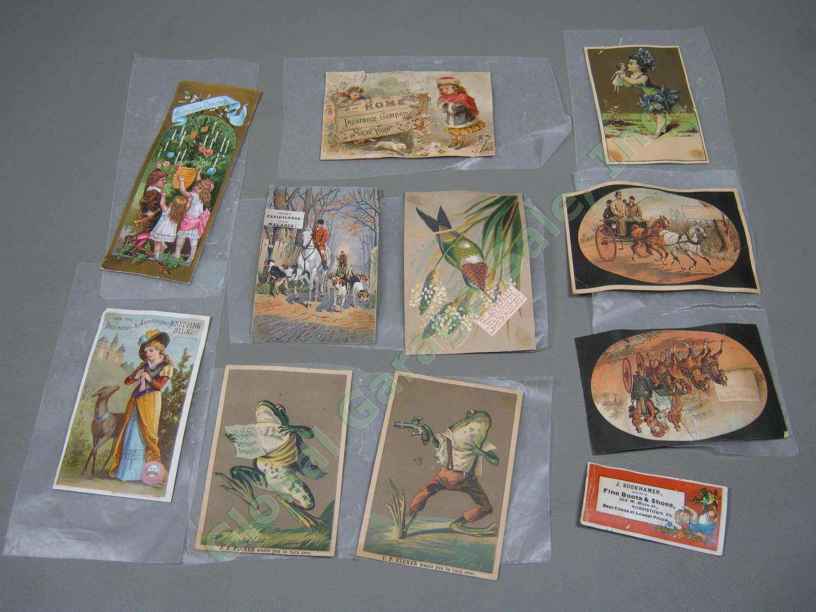 Huge Lot Assorted Vintage Antique Victorian Advertising Trade Cards Collection + 1