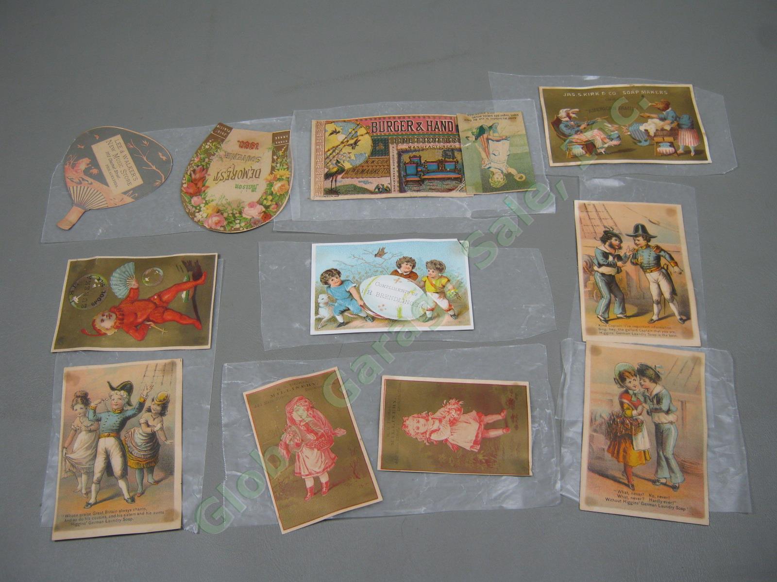 Huge Lot Assorted Vintage Antique Victorian Advertising Trade Cards Collection + 2