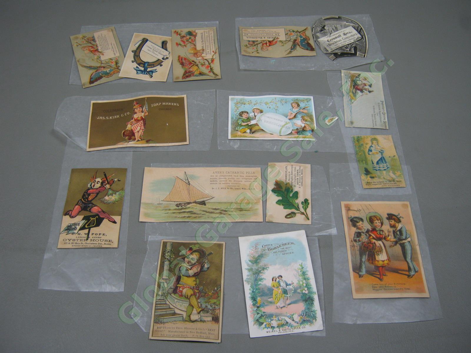 Huge Lot Assorted Vintage Antique Victorian Advertising Trade Cards Collection + 3