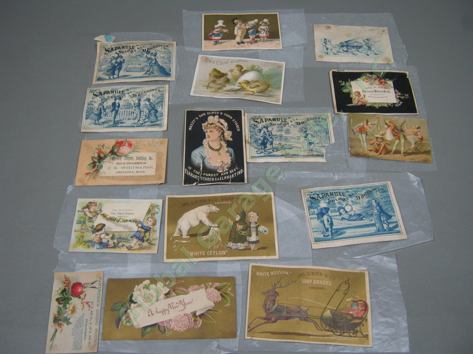 Huge Lot Assorted Vintage Antique Victorian Advertising Trade Cards Collection + 5