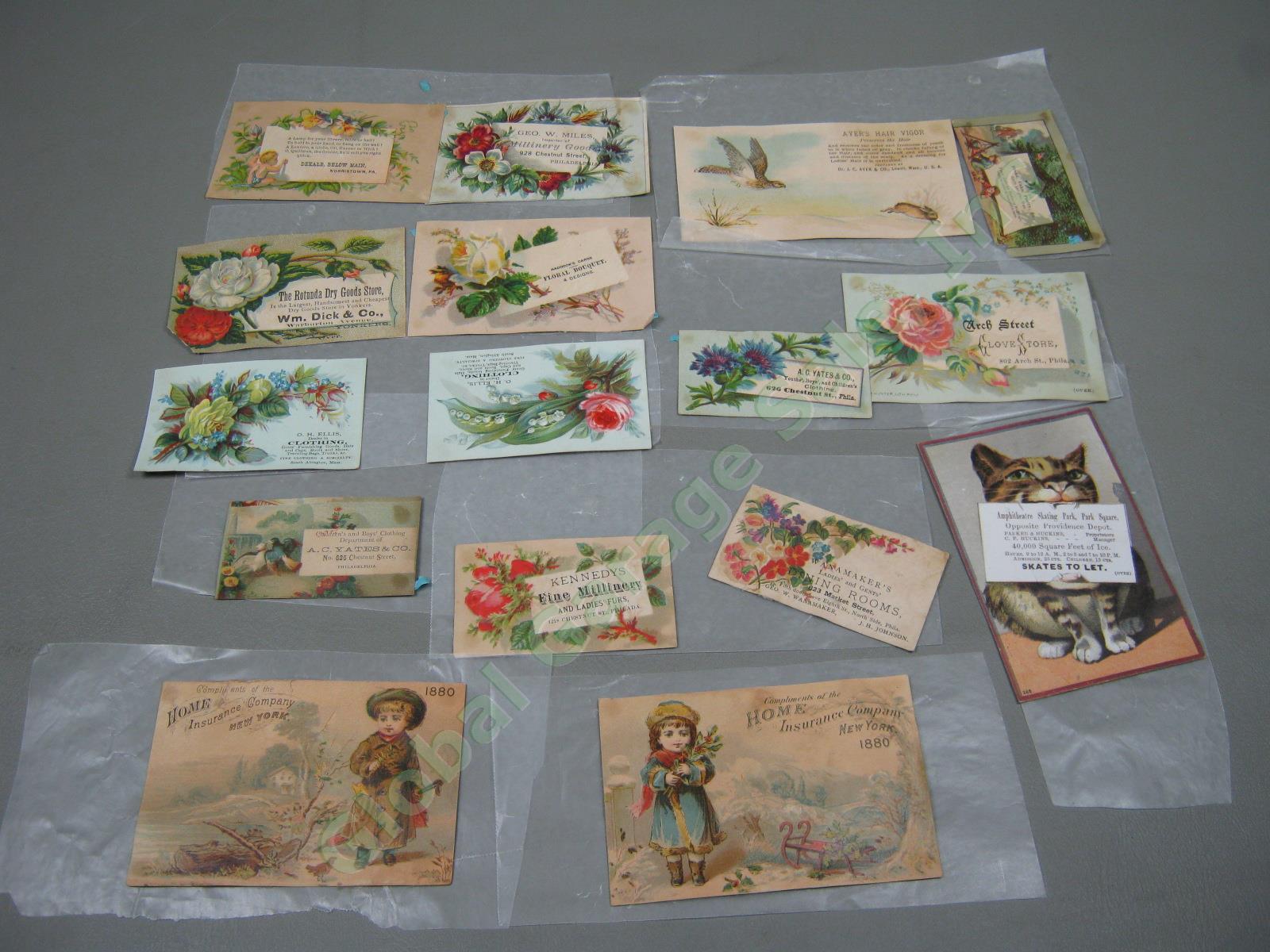 Huge Lot Assorted Vintage Antique Victorian Advertising Trade Cards Collection + 7