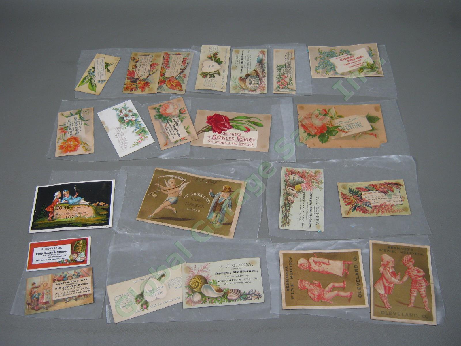 Huge Lot Assorted Vintage Antique Victorian Advertising Trade Cards Collection + 9