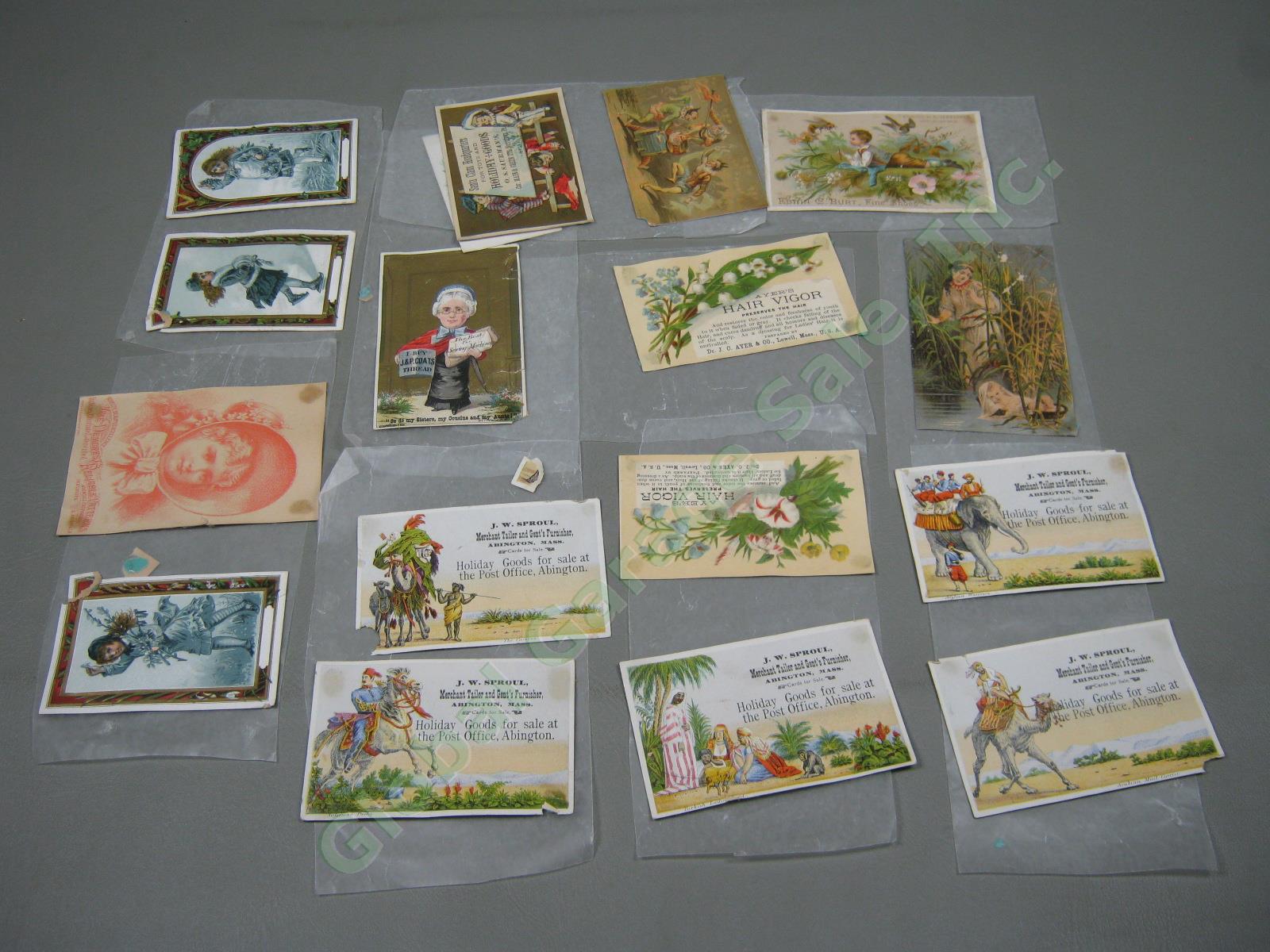 Huge Lot Assorted Vintage Antique Victorian Advertising Trade Cards Collection + 10
