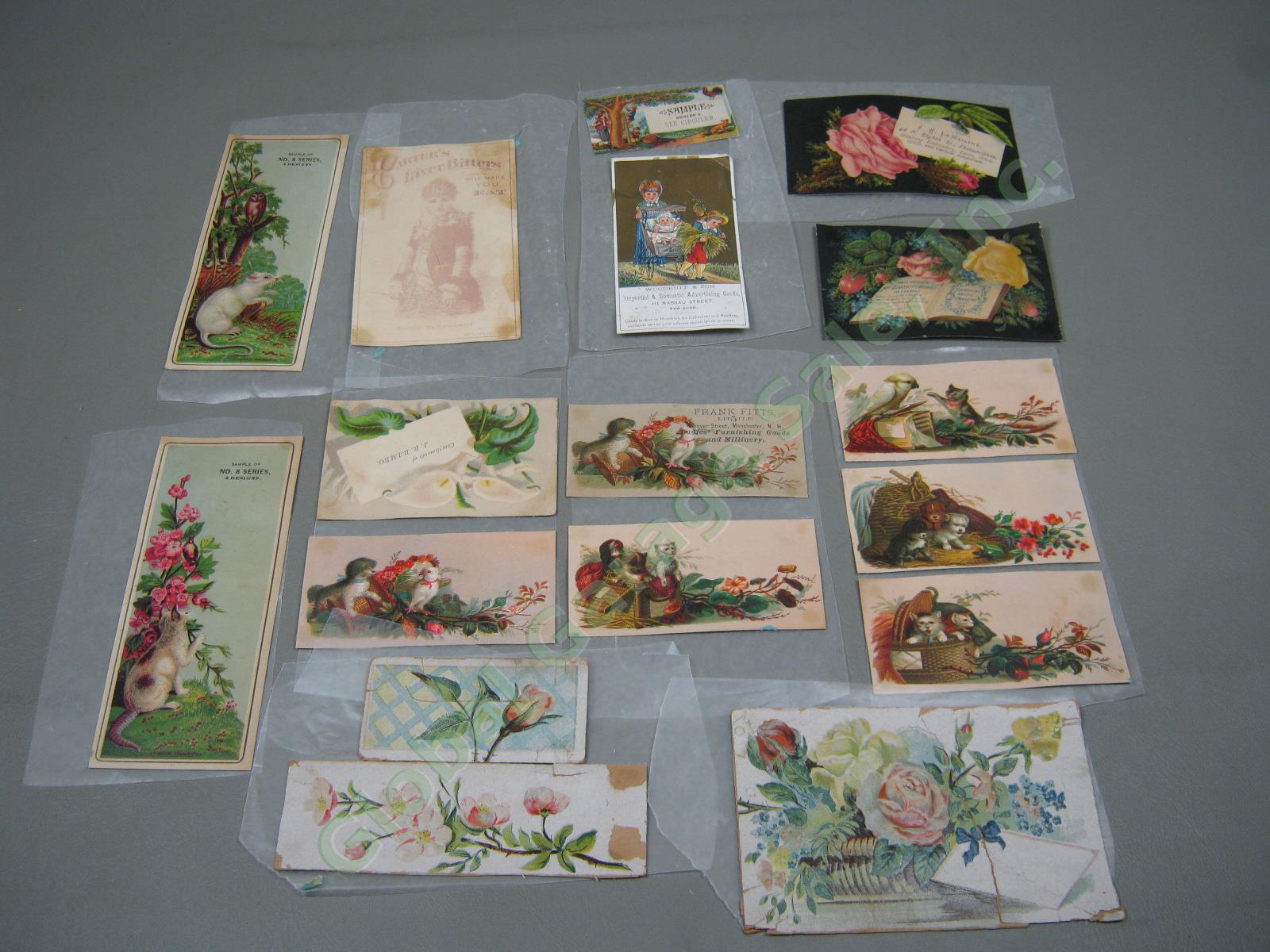 Huge Lot Assorted Vintage Antique Victorian Advertising Trade Cards Collection + 12