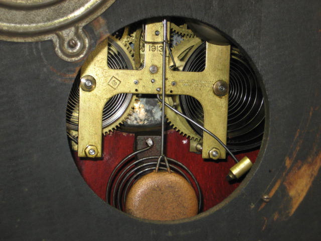 Antique Gilbert Wooden Wood Shelf Mantle Mantel Clock 5