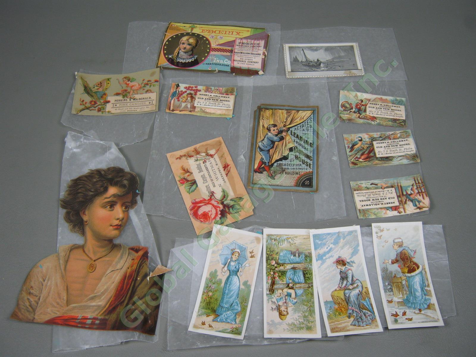 Huge Lot Assorted Vintage Antique Victorian Advertising Trade Cards Collection + 15