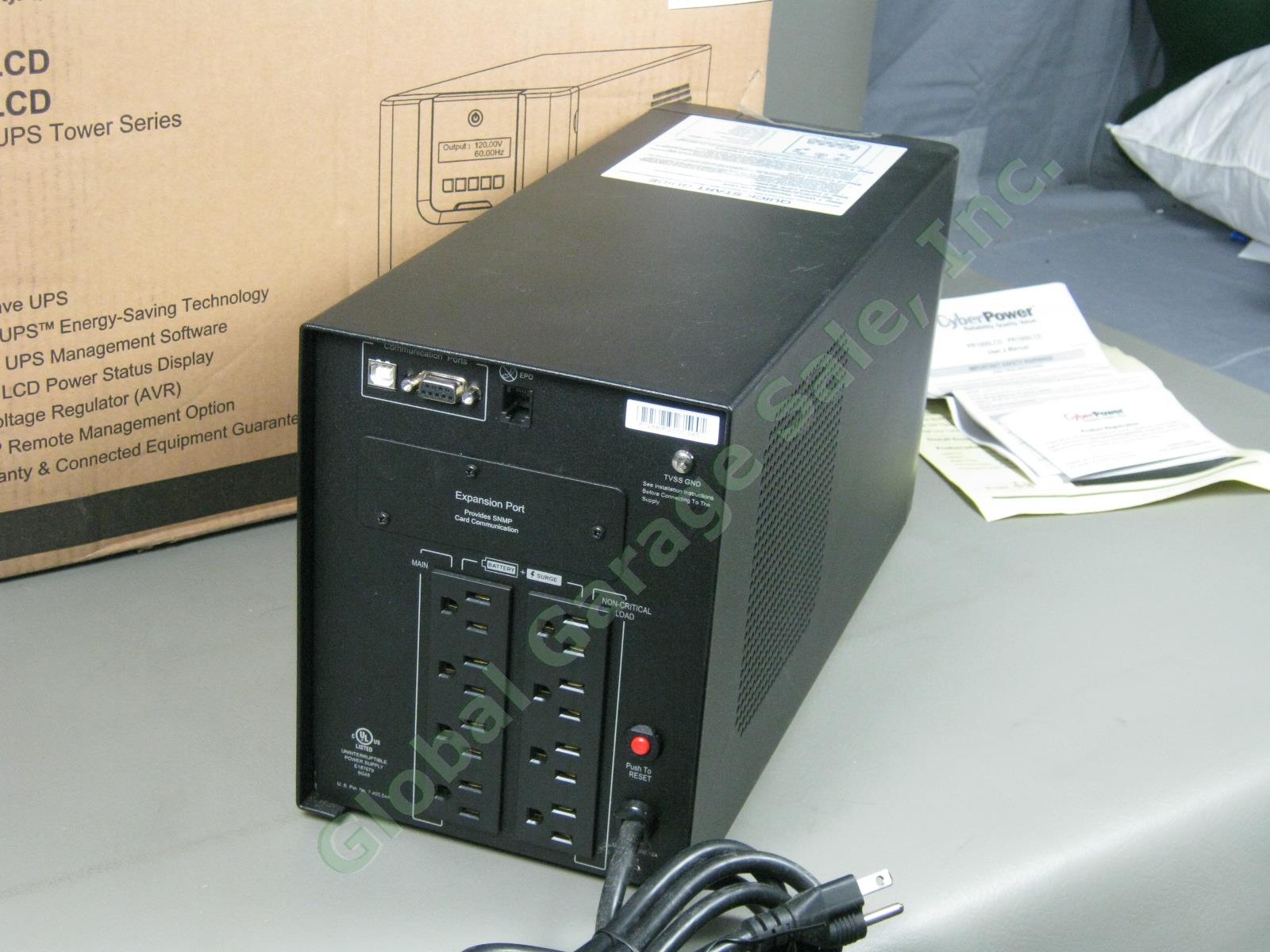 CyberPower PR1500LCD LCD UPS 1500VA 1050W Smart App Sine Wave Tower Barely Used! 2
