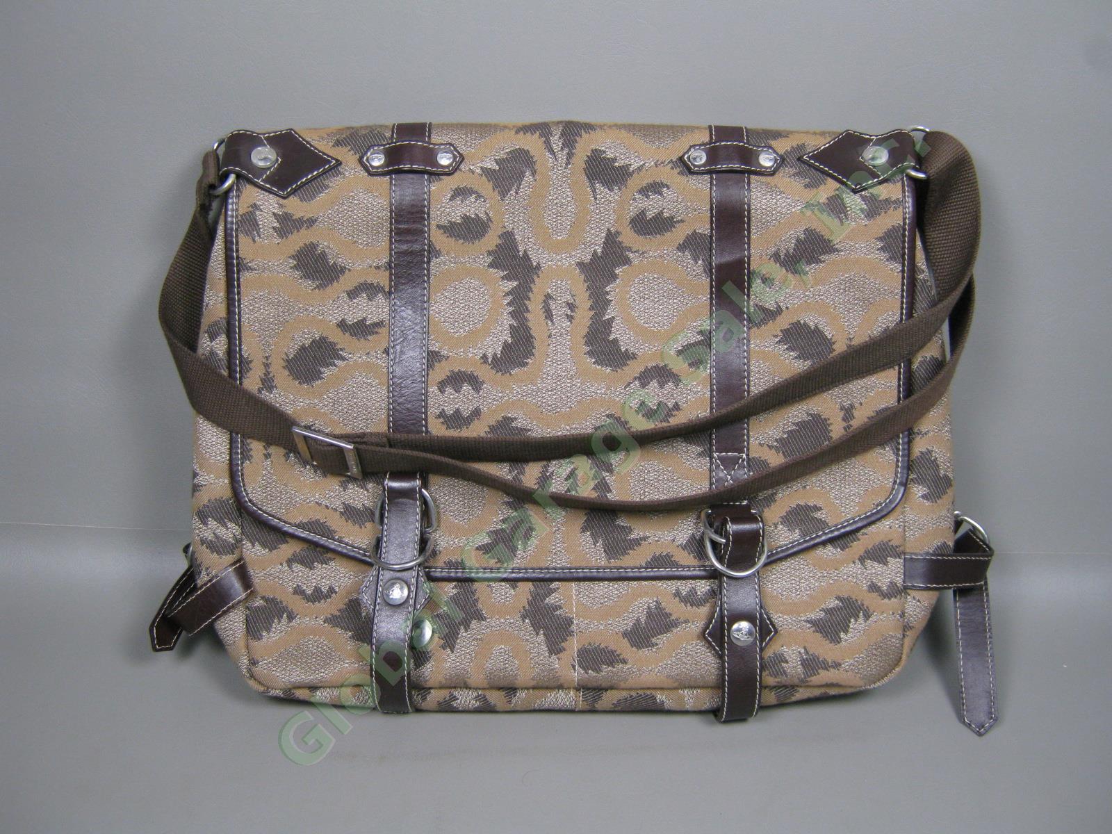 NEW Vivienne Westwood 2 Sided Shoulder Messenger Travel Bag Leather Trim Italy 2