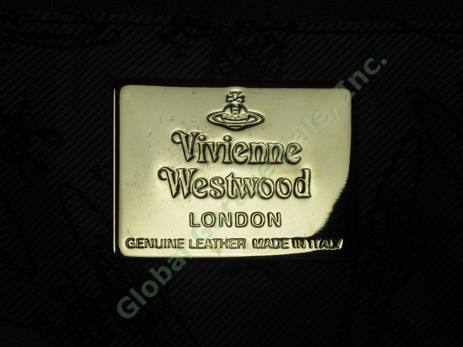 NEW Vivienne Westwood 2 Sided Shoulder Messenger Travel Bag Leather Trim Italy 5