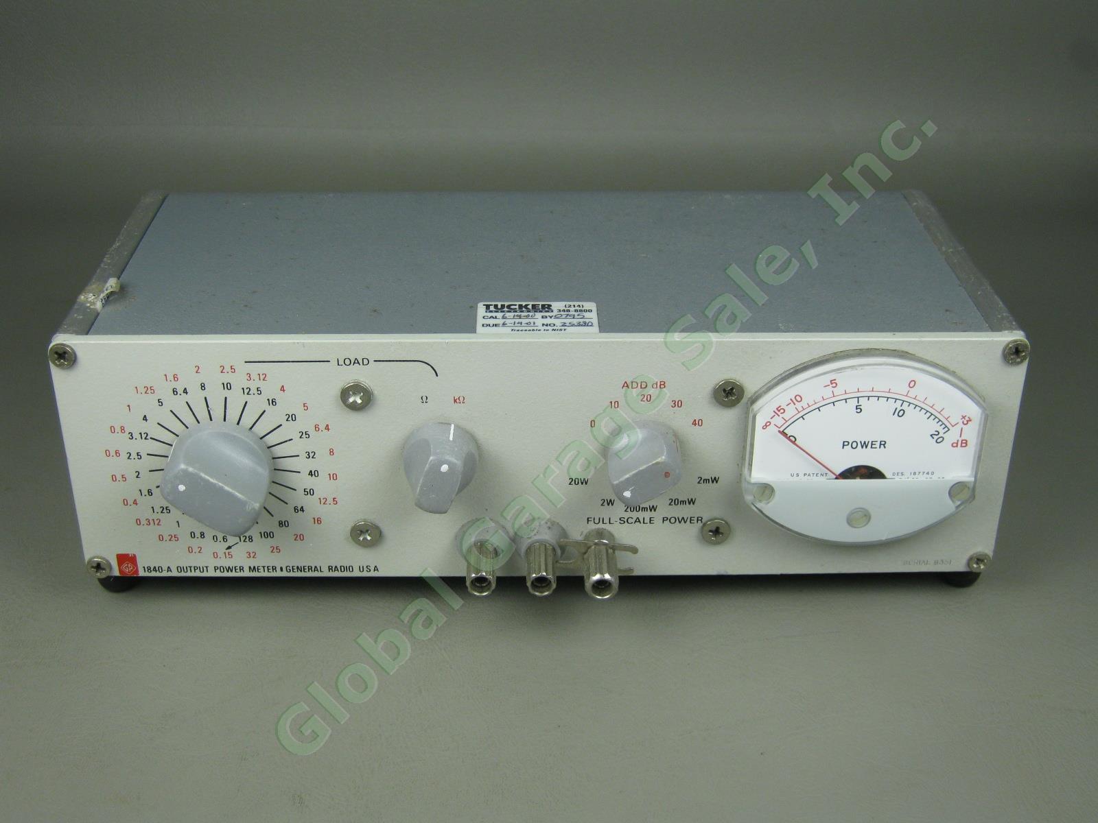 GenRad General Radio GR 1840-A Audio Outout Power Watt Meter Tested Working NR!! 1
