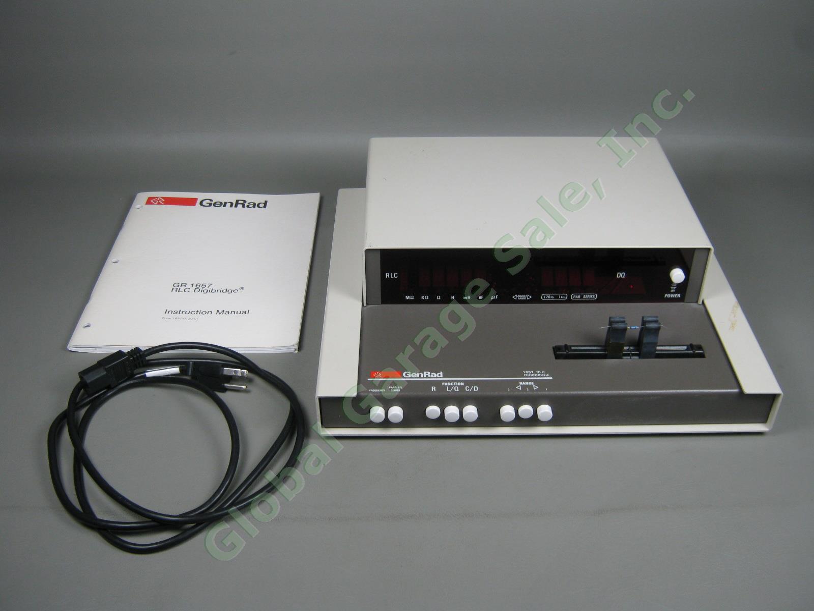 GenRad General Radio GR 1657 RLC Digibridge Digital Impedance Meter W/ Manual NR