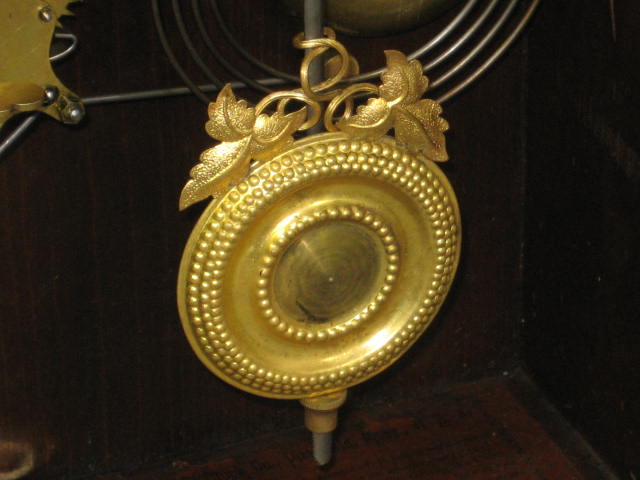 Antique Russell & Jones Wall Clock W/ Pendulum + Key NR 6