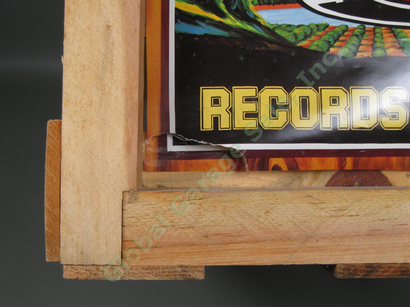 Vtg Peaches Wood Wooden LP Record Album Storage Crate Box Holder No Reserve! 6
