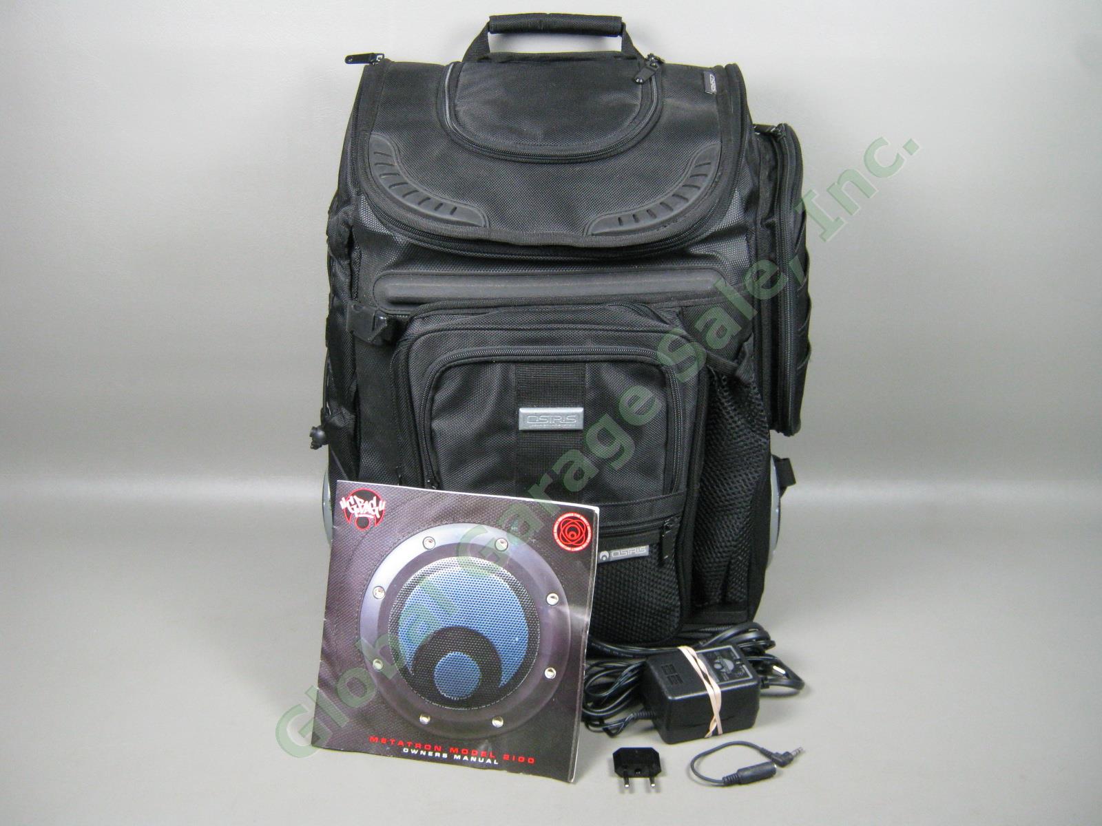 NOS Osiris G-Bag Metatron 2100 Backpack Skate Pack w/ Stereo Speakers + Amp NR!