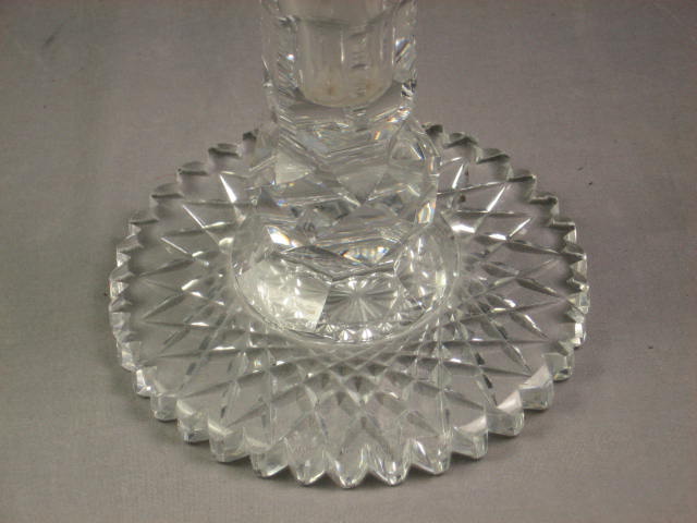 2 Pc Vintage Cut Glass Crystal Set Pitcher + Chalice NR 7