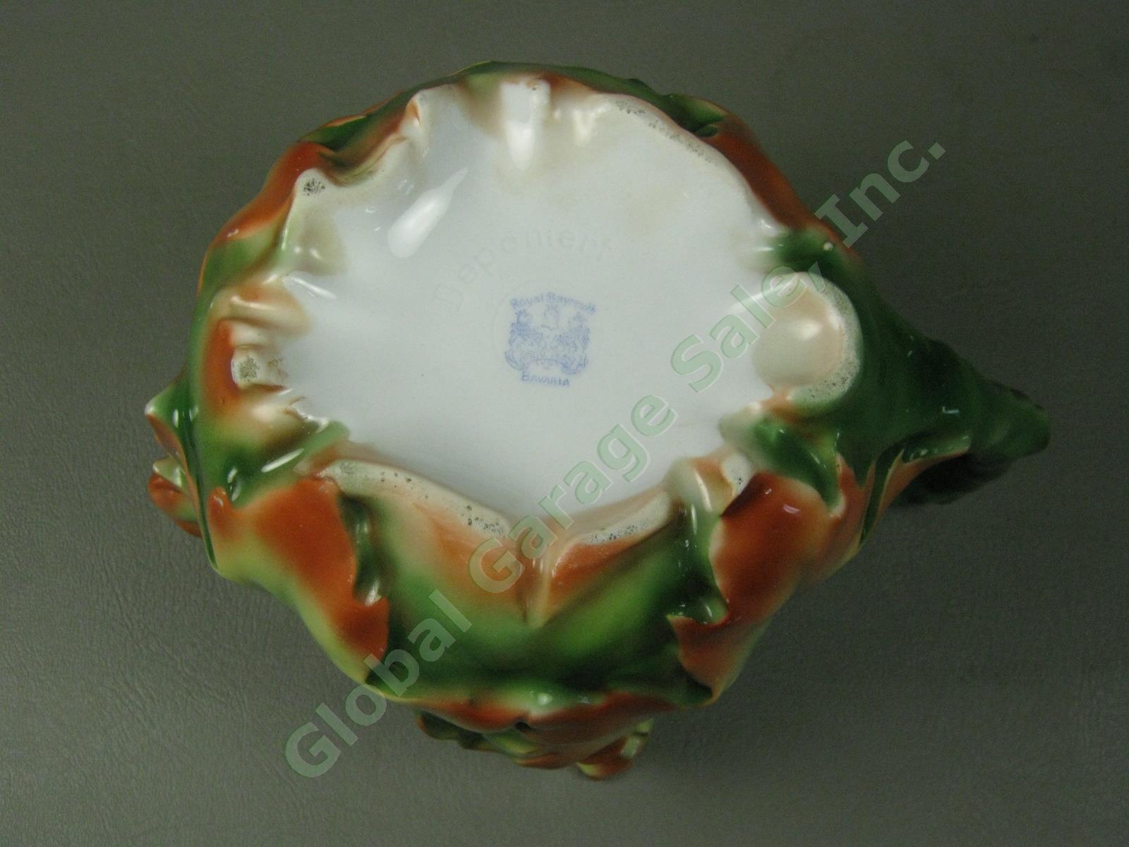 Vtg Antique Royal Bayreuth German Porcelain Maple Leaf Milk Water Pitcher 5.5" 5