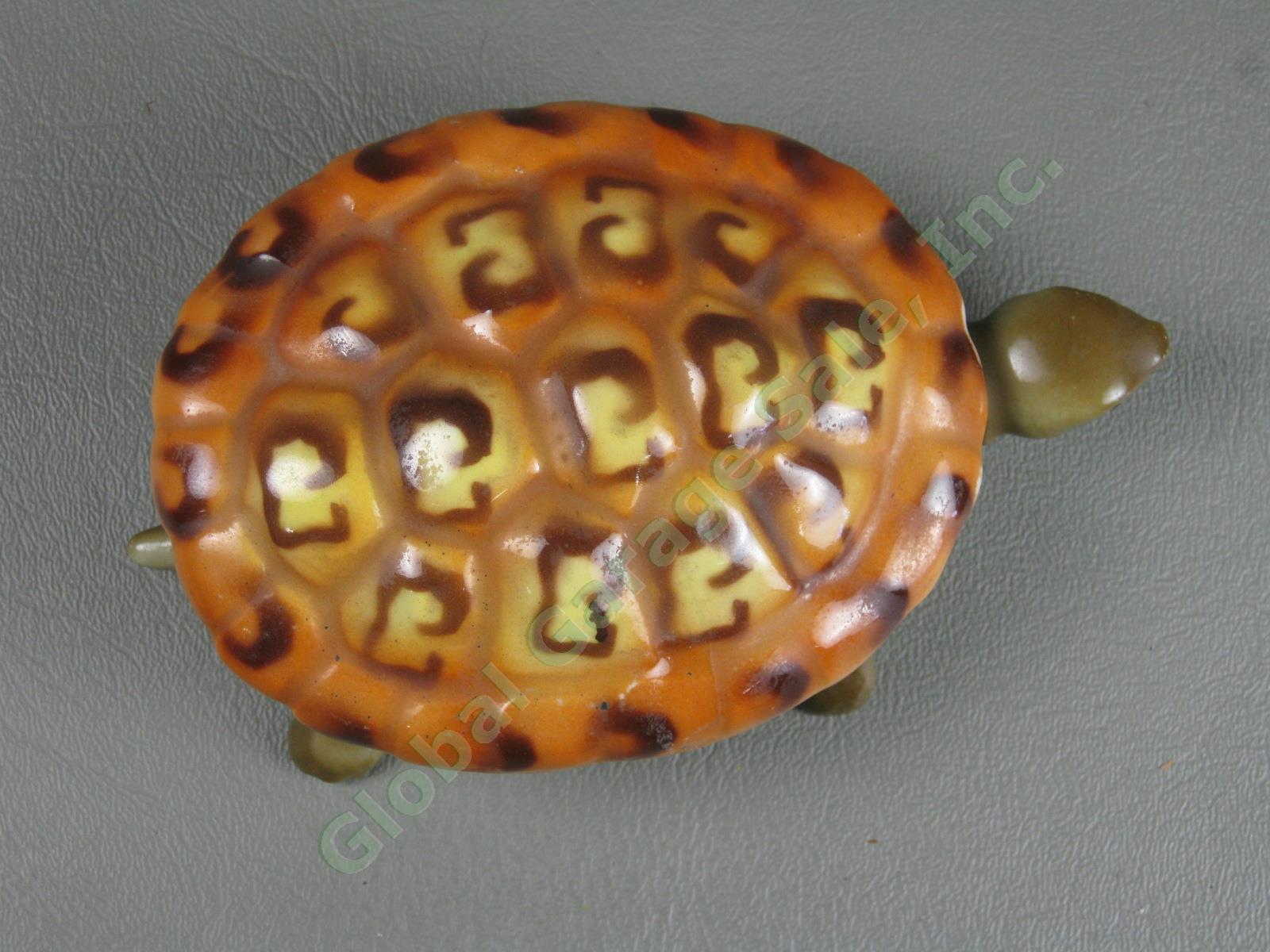 Vtg Antique Royal Bayreuth Turtle Tortoise Jewelry Trinket Box Dish Sugar Bowl 4