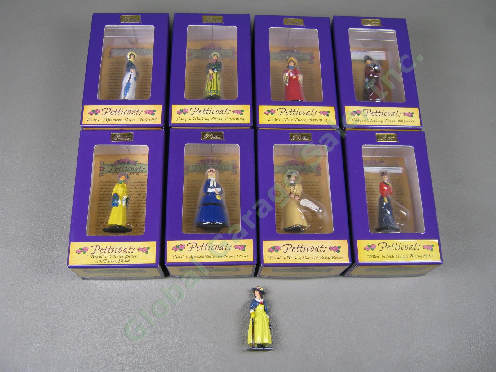 9 W Britain Petticoats Metal Figures Lot Womens Fashions Retired! w/ Boxes EXC!!
