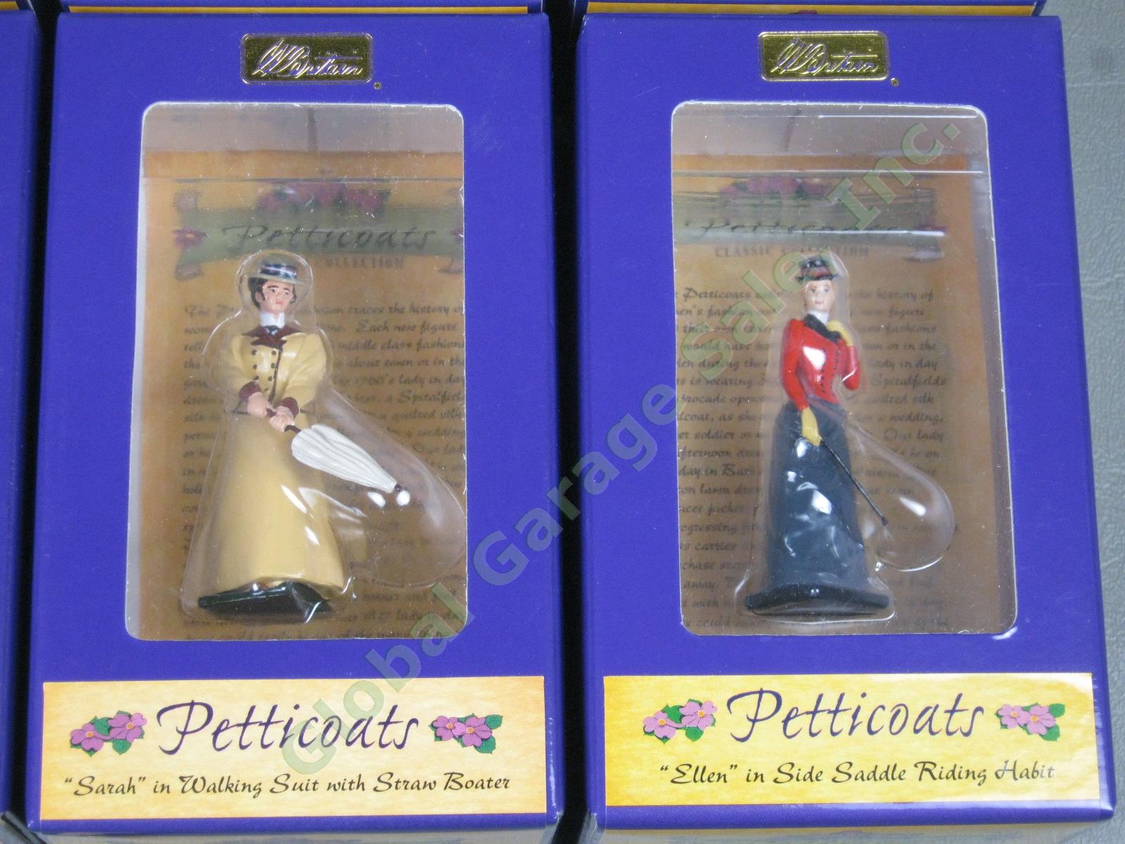 9 W Britain Petticoats Metal Figures Lot Womens Fashions Retired! w/ Boxes EXC!! 4