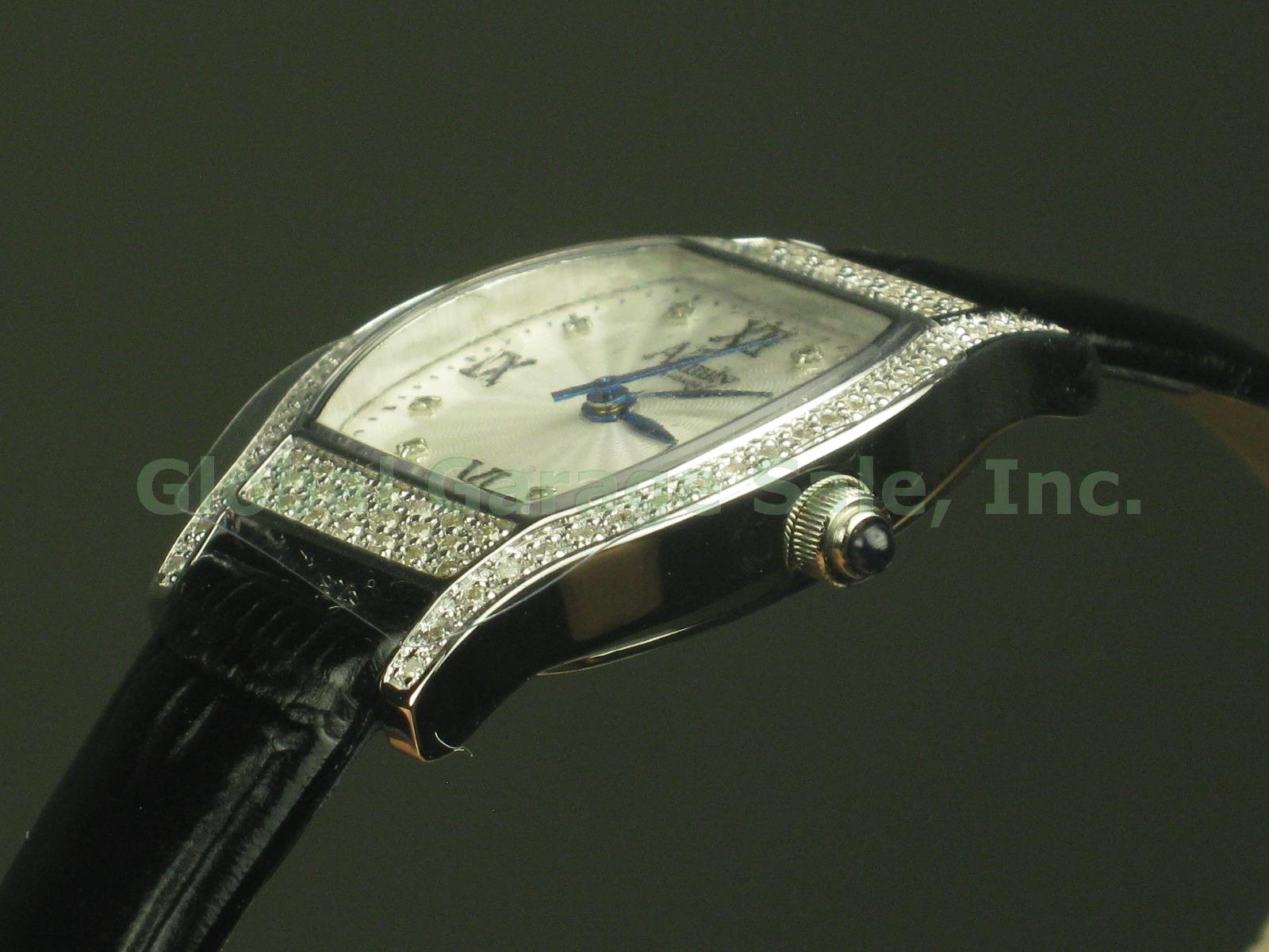New QVC Affinity Diamond 4/10 ct tw Sterling Silver Watch W/Swiss Movement J8105 2
