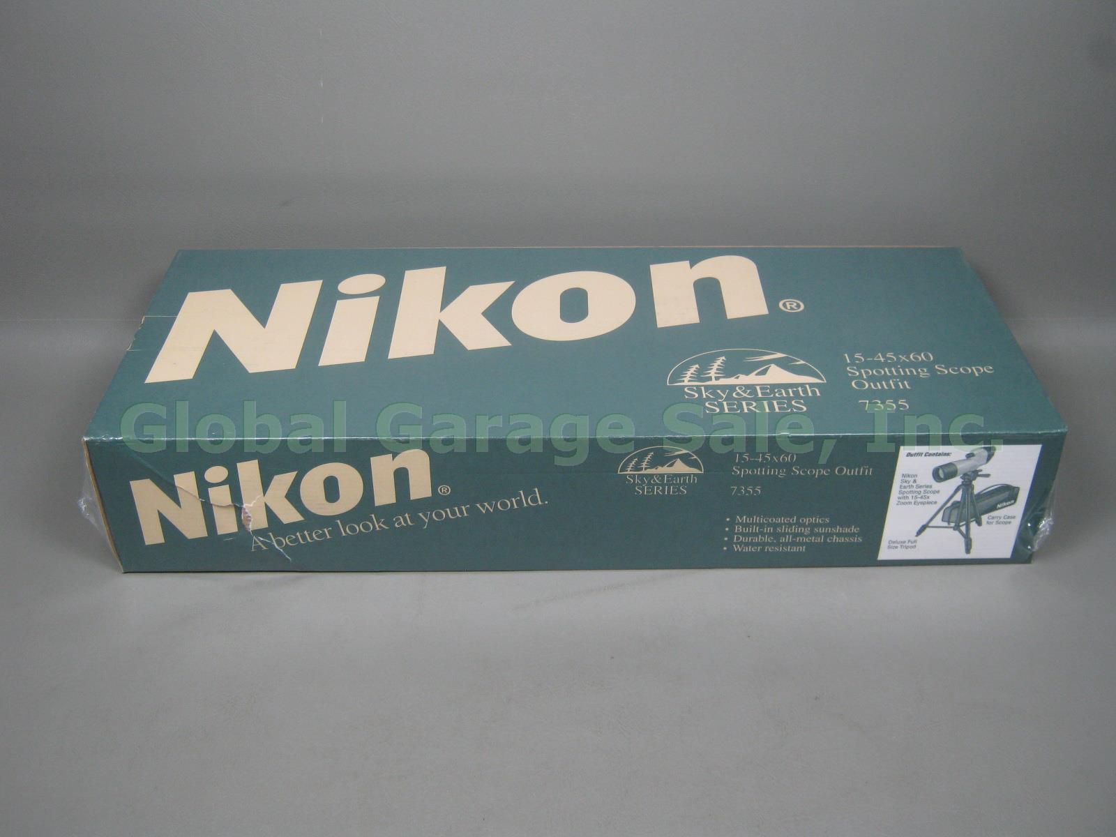 New Sealed Nikon Sky & Earth Series 15-45x60 Spotting Scope Outfit 7355 W/Tripod