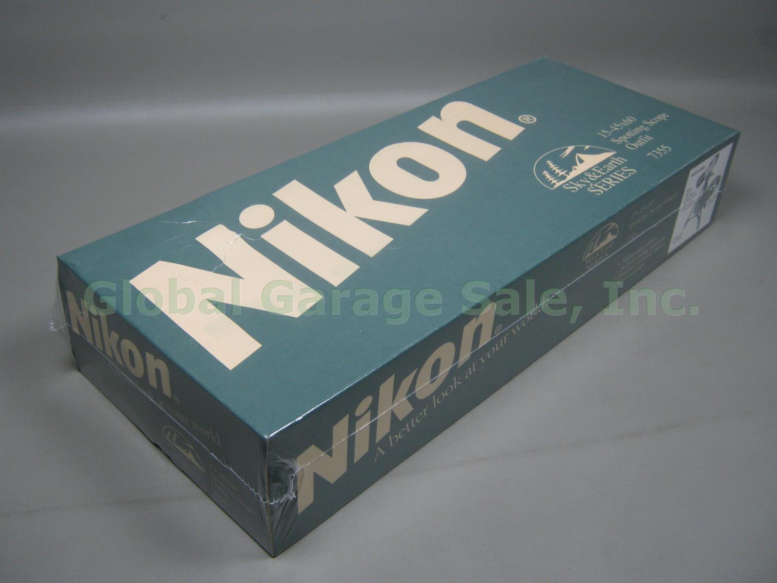 New Sealed Nikon Sky & Earth Series 15-45x60 Spotting Scope Outfit 7355 W/Tripod 4