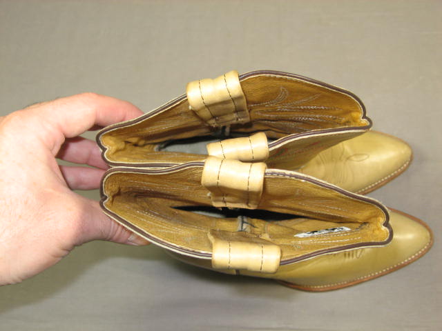 Vintage Ladies Frye Tan Western Cowboy Boots Size 9.5 4