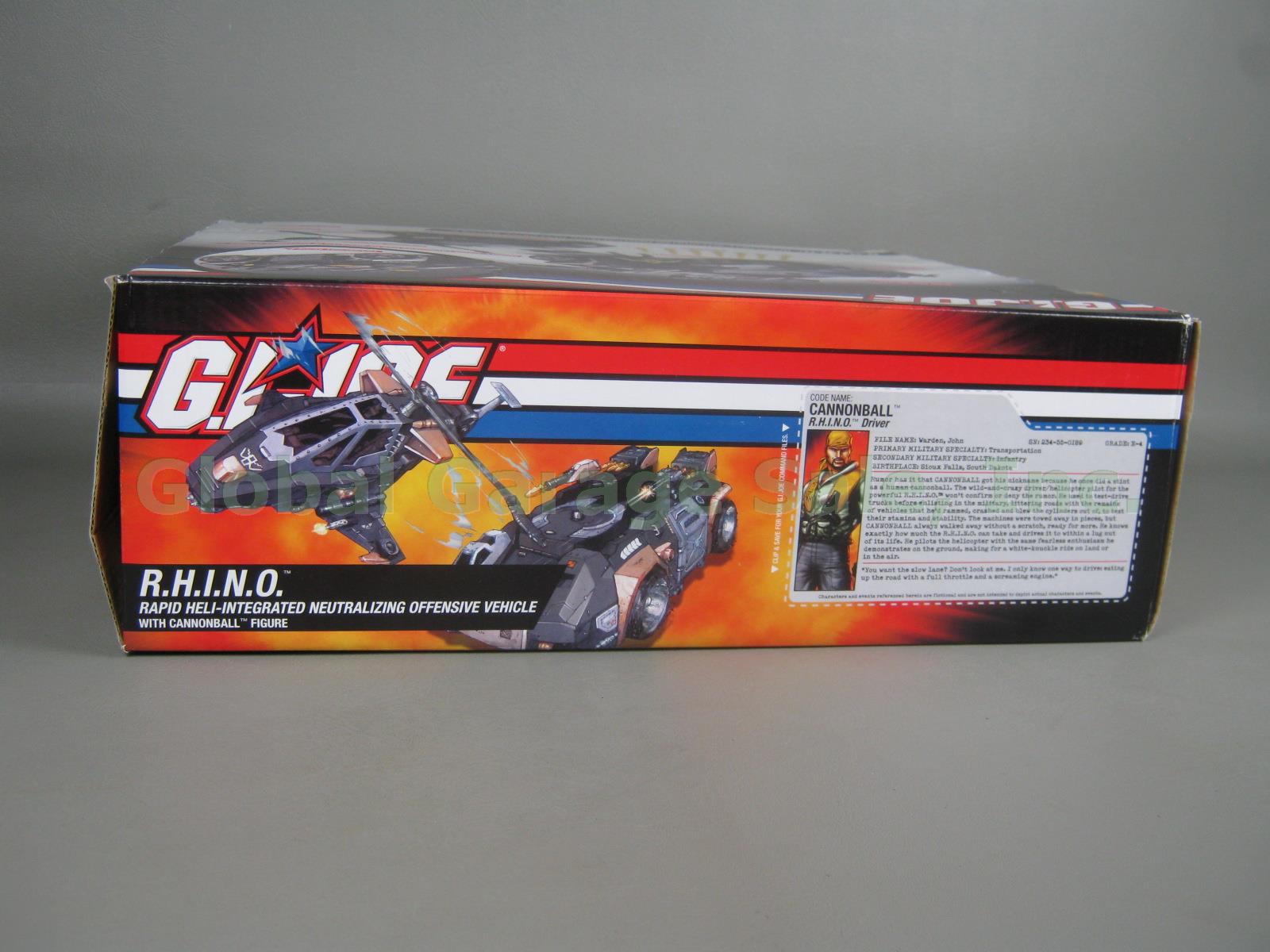 GI Joe NIB Sealed RHINO w/ Cannonball Figure Helicopter Weapons Missiles NO RES! 3