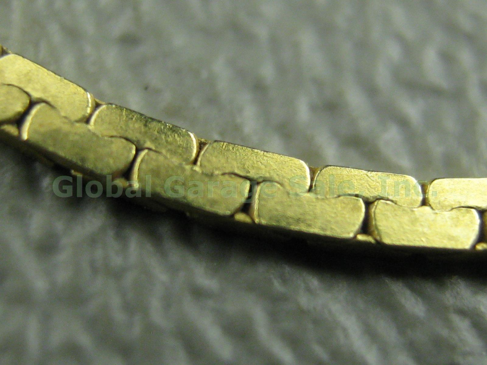 2 Vintage 14k Yellow Gold Chain Necklaces Lot Diamond 5.1 Grams No Reserve Price 2