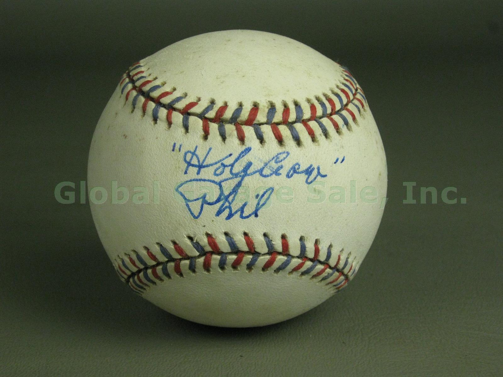 2 Signed Baseballs Phil Holy Cow Rizutto Reggie Jackson NY Yankees Hall Of Fame 1
