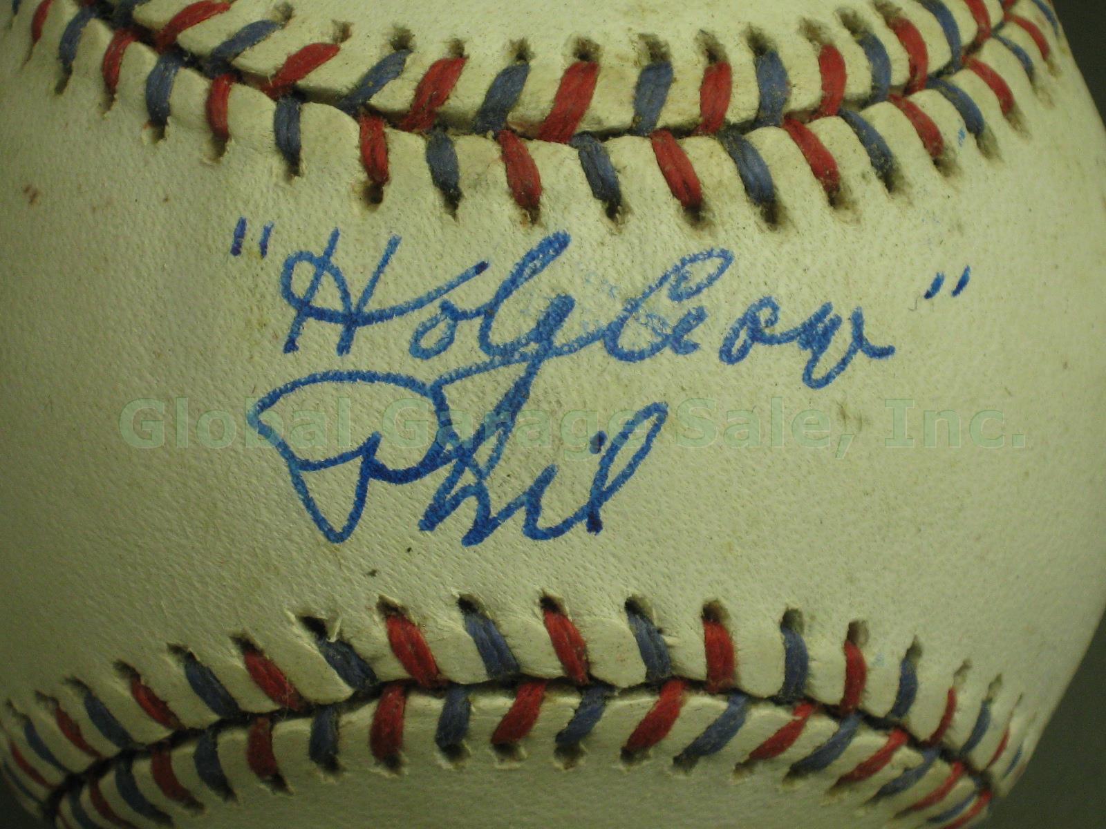 2 Signed Baseballs Phil Holy Cow Rizutto Reggie Jackson NY Yankees Hall Of Fame 2