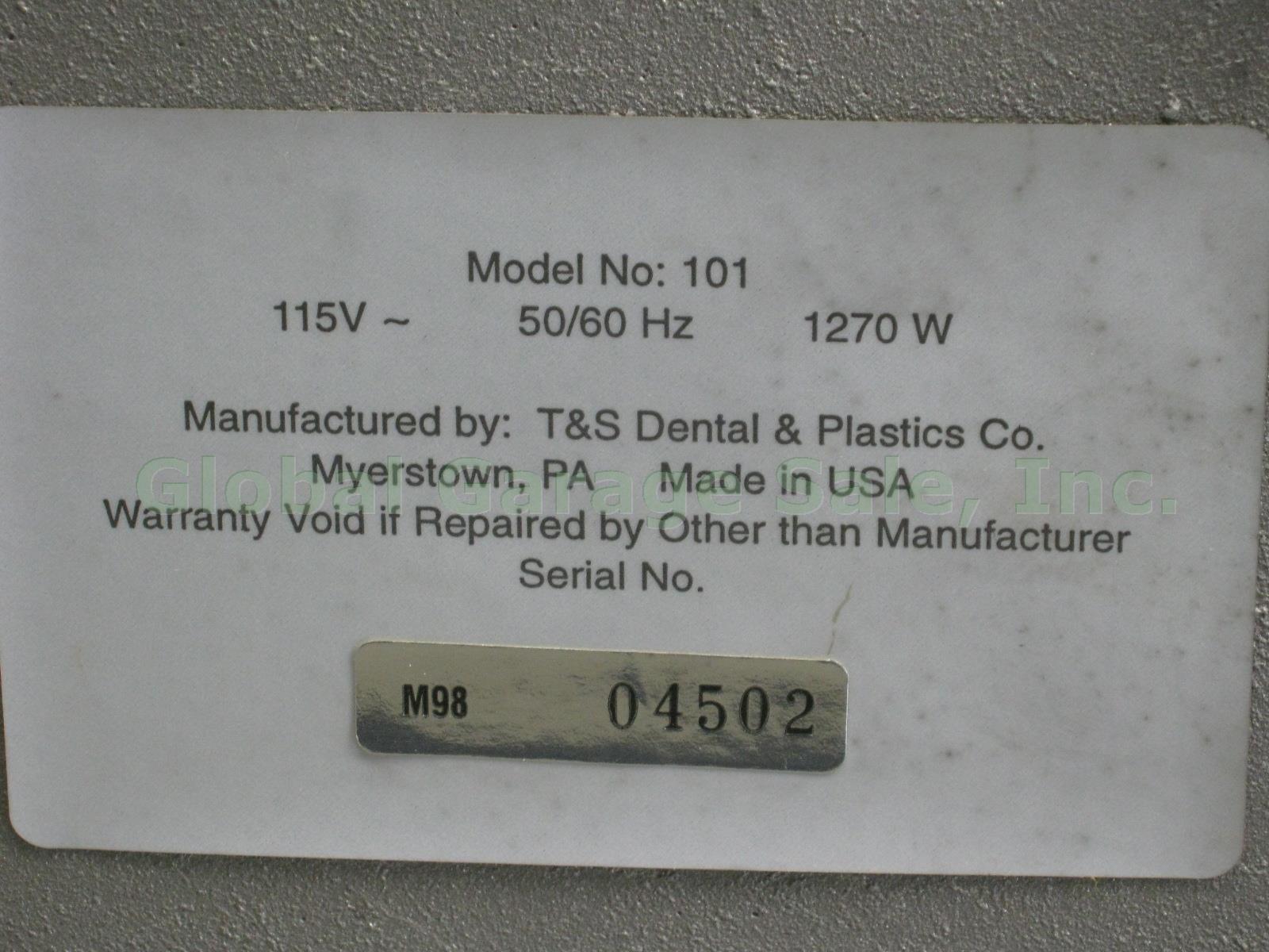 T&S Dental Plastics 101 Thermoforming Lab Vacuum Former Forming Molding Press NR 7